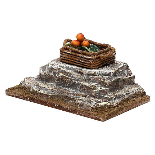 Box on rock setting, 12 cm nativity 6x12x6 cm 2