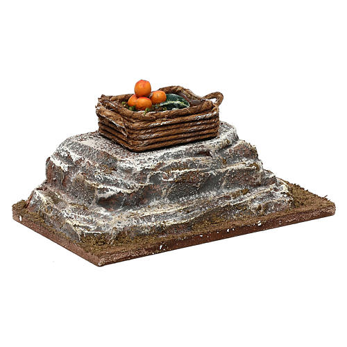 Box on rock setting, 12 cm nativity 6x12x6 cm 3