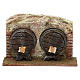 Ambientazione botti presepe 10 cm scenografia 10x20x5 cm s1
