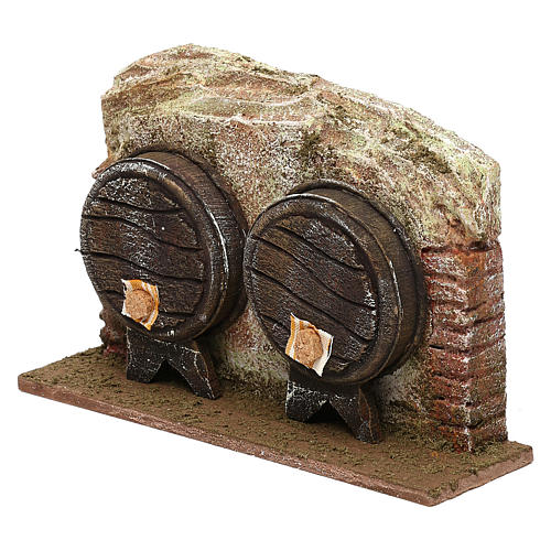 Wine cask setting, 10 cm nativity 10x20x5 cm 2