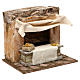Magasin de pâtes avec tente crèche 12 cm décor 20x25x15 cm s3