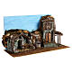 Nativity setting with fountain and lights 40x75x30 cm for Nativity Scene with 10 cm characters s3