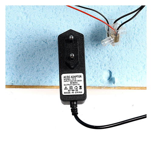 Cenário com estábulo e céu 40x75x30 cm para presépio com figuras de 10 cm 6