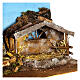 Cenário com estábulo e céu 40x75x30 cm para presépio com figuras de 10 cm s2