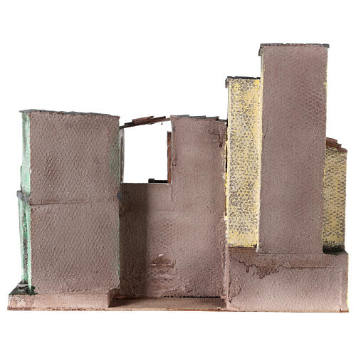Borgo di case presepe 10 cm ambientazione 40x50x30 cm 4