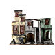 Borgo di case presepe 10 cm ambientazione 40x50x30 cm s1