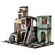 Borgo di case presepe 10 cm ambientazione 40x50x30 cm s2