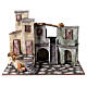Town houses with mountain 12 cm nativity setting 45x60x35 cm s2