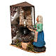 Woman by the fireplace for Neapolitan Nativity scene 8 cm s2
