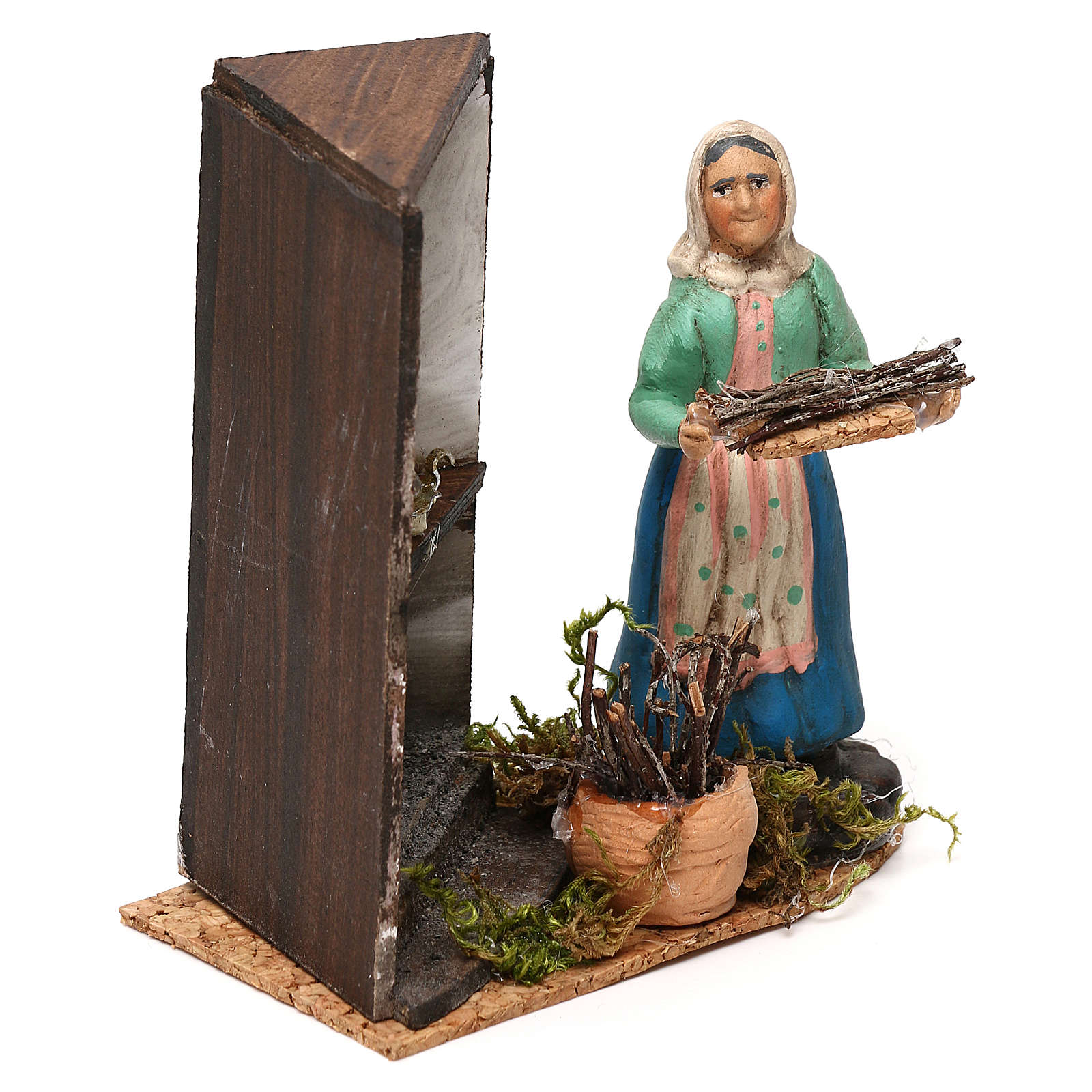 Escena chimenea belén napolitano 8 cm | venta online en HOLYART