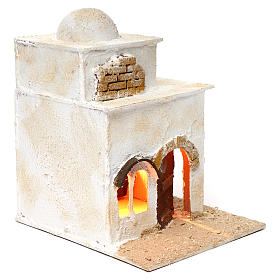 Casa araba due piani con cupola 40x20 presepe 6-8 cm
