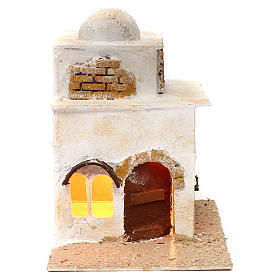 Two-storey Arab house with dome, 40x20 cm. Crib 6-8cm.