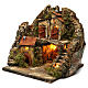 Bourgade avec grotte escalier semi-circulaire 25x25x25 cm crèche napolitaine style 700 s2