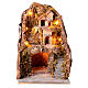 Village with center grotto and stairs 35x25x25 cm s5