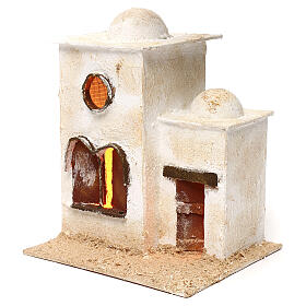 Arab house in two parts, dome and arched window 30x25x20 cm