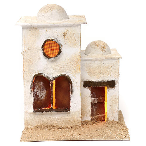 Arab house in two parts, dome and arched window 30x25x20 cm 1