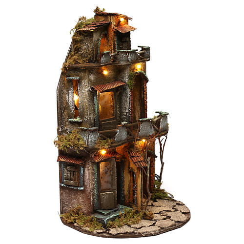 Budynek trzypiętrowy z okrągłą podstawą, 35x25 cm 3