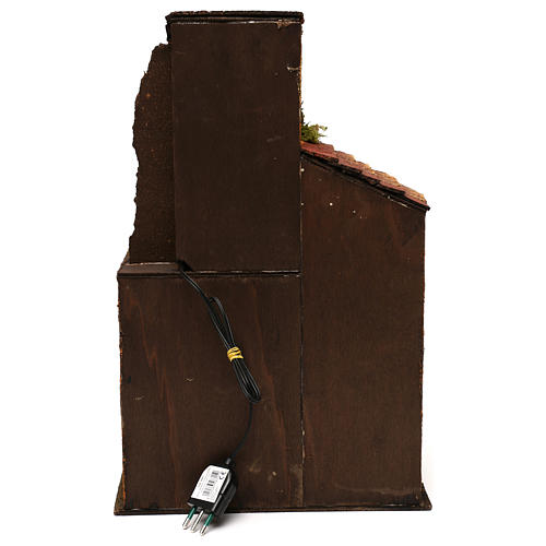 Ambientazione presepe napoletano stile 700 illuminata internamente 40x25x20 4