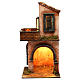 Wooden house with lights 40x20x20 cm, in 1700s Neapolitan style s1