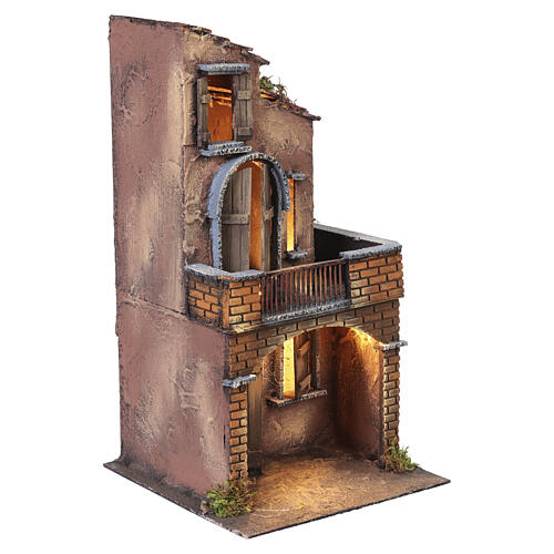 Casa iluminada con balcón con dos pisos 40x20x20 3