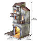 Building with double arch, French doors and windows for Neapolitan Nativity Scene 40x30x20 cm s2