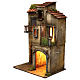 House with double arch and windowed doors, 42x30x20 cm Neapolitan nativity s2
