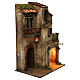 House with double arch and windowed doors, 42x30x20 cm Neapolitan nativity s3