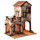 Two story building with stables, terrace and canopy for Neapolitan Nativity Scene 40x35x20 cm s3