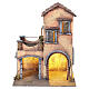 Two floor house, barn terrace Neapolitan nativity 40x35x20 cm s1
