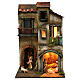 Building with stable and figurines for Neapolitan Nativity Scene 40x30x20 cm s1