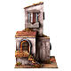 Nativity scene setting house with tower and stairs 45x30x30 cm s1