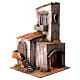 Nativity scene setting house with tower and stairs 45x30x30 cm s2