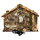 Cabana iluminada com natividade presépio napolitano 25x35x20 cm s5