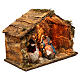Lighted nativity stable with complete Neapolitan nativity 25x35x20 s4