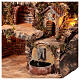 Neapolitan Nativity scene setting village with shack, fount and stairs 45x40x30 cm s2