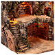 Neapolitan Nativity scene setting village with shack, fount and stairs 45x40x30 cm s4