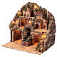 Ambientazione borgo con cascata e mulino 50x50x40 cm presepe napoletano s3