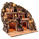 Ambientazione borgo con cascata e mulino 50x50x40 cm presepe napoletano s5