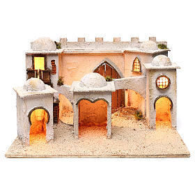 Arab town with wall and dome 30x50x40 cm, Neapolitan nativity