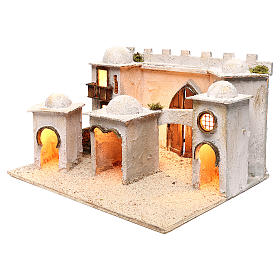 Arab town with wall and dome 30x50x40 cm, Neapolitan nativity