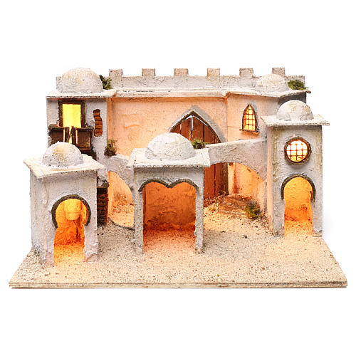 Arab town with wall and dome 30x50x40 cm, Neapolitan nativity 1