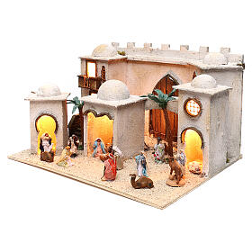 Arab style village 30x50x40 cm with figurines, Neapolitan Nativity