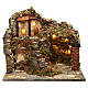 Neapolitan Nativity scene setting, village with stairs and oven 35x40x30 cm s1