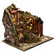 Neapolitan Nativity scene setting, village with stairs and oven 35x40x30 cm s3