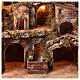 Borgo tre piani mulino e cascata presepe napoletano 50x50x40 cm s2