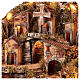 Borgo tre piani mulino e cascata presepe napoletano 50x50x40 cm s4