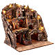 Borgo tre piani mulino e cascata presepe napoletano 50x50x40 cm s5