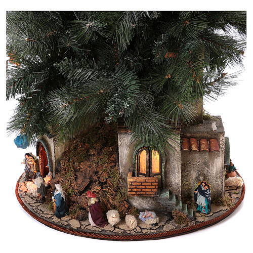 Neapolitan nativity Christmas tree village 150 cm with 8 cm figures 7