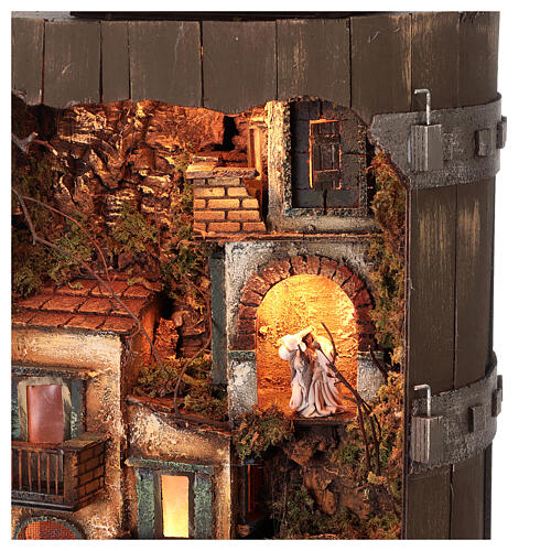 Wine press with complete 6 cm Neapolitan nativity figurines 4