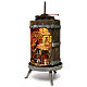 Wine press with lighted Neapolitan nativity 6 cm dimension 70x35 cm s2